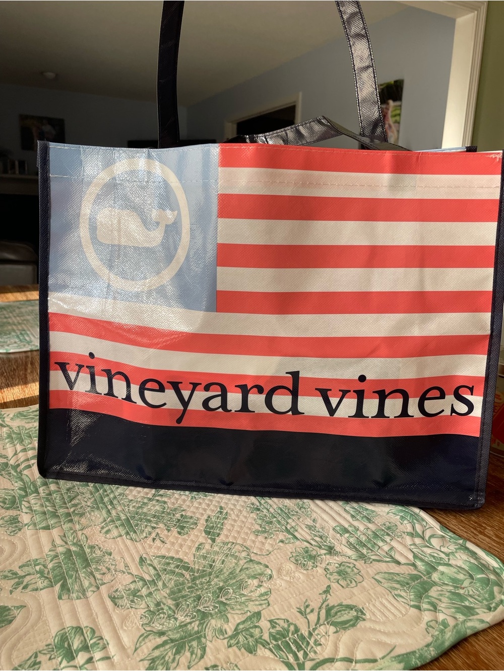 Vineyard Vines Red, White & Navy Flag Tote